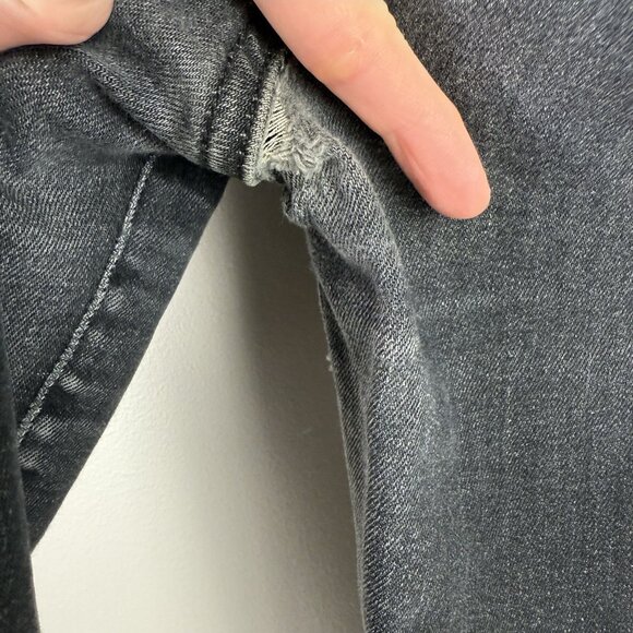 FRAME Le High Straight Long Jeans Black High Rise Skinny Denim Women’s 27 Flaw - Picture 5 of 9